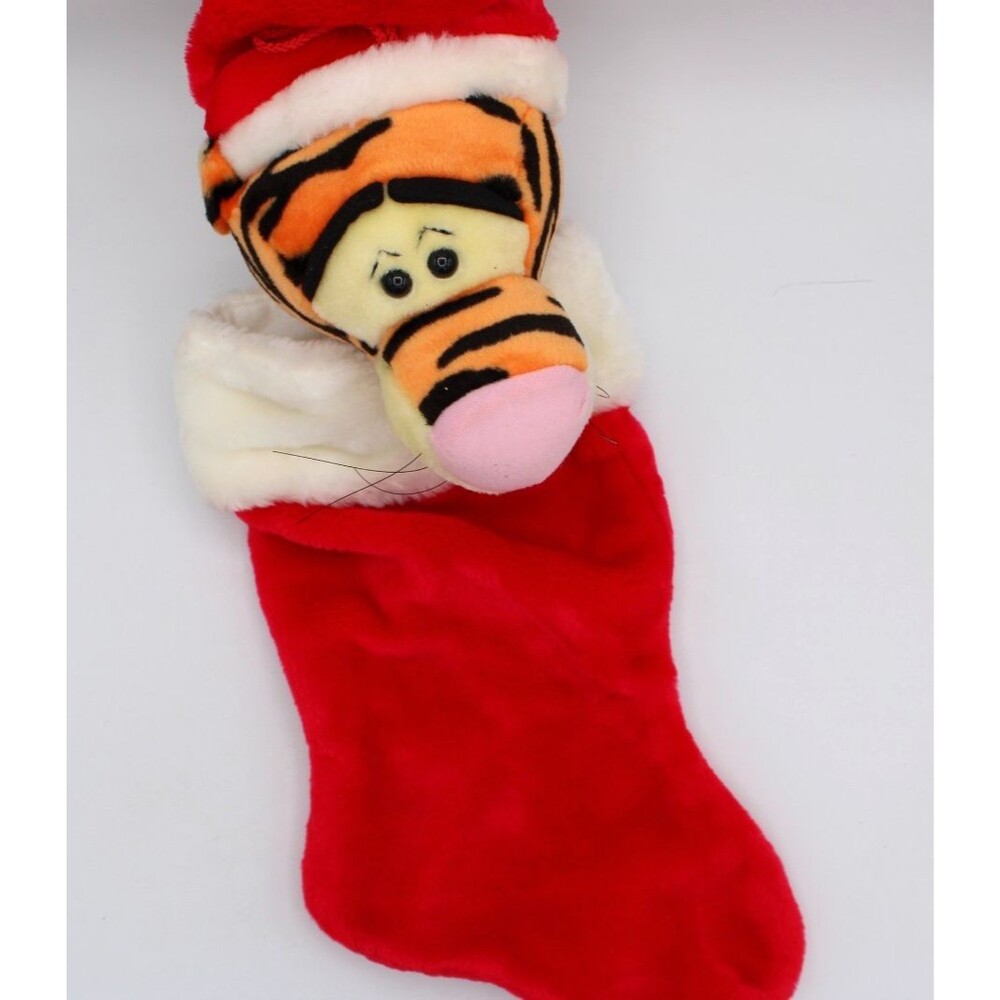 Plush Tigger Santa Cap 3D Christmas Stocking 20 inch Winnie the Pooh